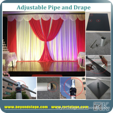 Extension Aluminum Backdrop Poles with Indian Wedding Stage Decoration Curtain